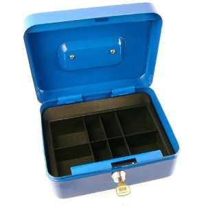    Classic Locking Steel Cash Box with Coin Tray: Office Products
