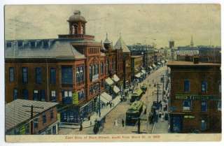 Postcard~East Side of Main Street, Brockton, Mass. 1909 Description 