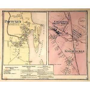  Maps of Pawtuxet, Cranston Print Works and Knightsville 
