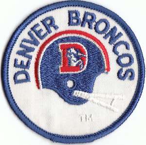 Vintage Denver Broncos 3 PATCH w/ Old Logo Throwback  