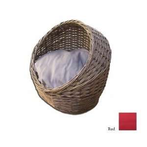  Snoozer Wicker Cat Bed, Large, Red