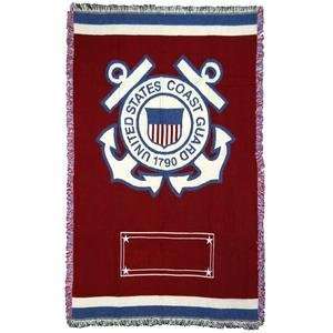  Personalized Coast Guard Logo Military Blanket: Home 