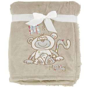  Applique Blanket   Monkey Baby