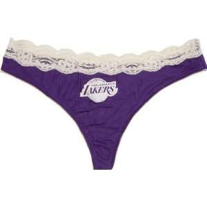  Los Angeles Lakers Womens Super Soft Thong: Sports 