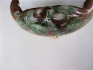 Striking hand painted Bavarian footed nut bowl ~