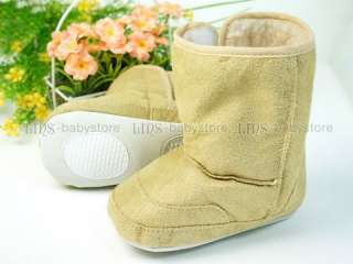 A254 new baby toddler girl boy brown boots shoes 12M 18M 24M  