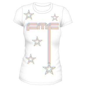  FMF Apparel Womens CMY Line T Shirt   Small/White 
