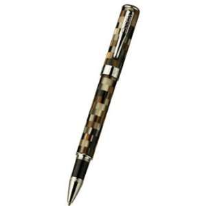   Stylograph Mosaic Rollerball Pen Brown / White