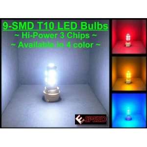  194 259 T10 LED Light Bulbs 9 smd White Automotive