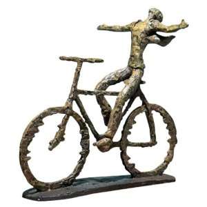   Inch Freedom Rider Sage Green w/ Rust Colored Accent Sculpture Statue