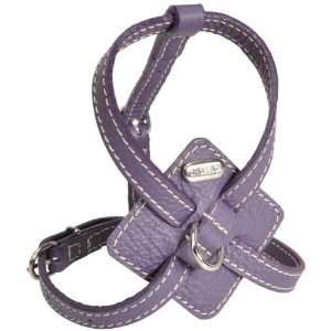   La Cinopelca Adjustable Calfskin Harness, Purple, Medium: Pet Supplies