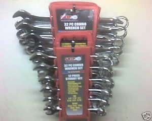32 Pc. Combo Wrench Set SAE & METRIC w/ Stubby Set NEW  