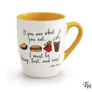    Russ Berrie If You Are What You Eat Message Mug: Home & Kitchen