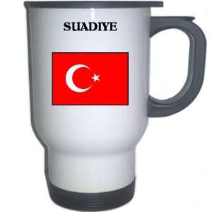  Turkey   SUADIYE White Stainless Steel Mug: Everything 