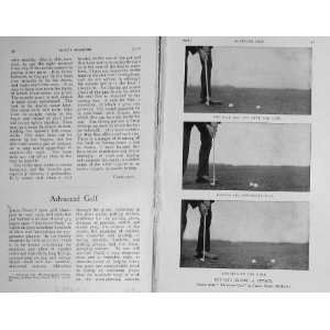  Antique Print Golf Sport Photograph Cutting Stymie