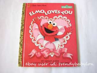 Little Golden Book Sesame Street Elmo Loves You First Ed 1997  