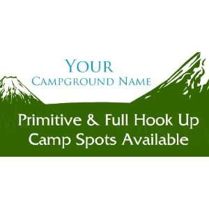  3x6 Vinyl Banner   Campground Primitive And Full Hook Up 