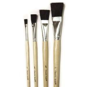  STUBBY EASEL BRUSHES 3/4 SET OF 6: Toys & Games