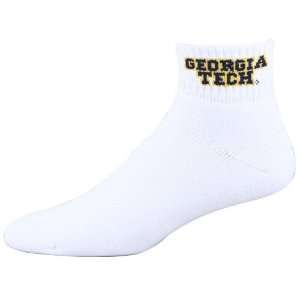   Georgia Tech Yellow Jackets White 10 13 Ankle Socks: Sports & Outdoors