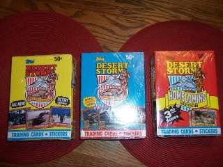 DESERT STORM TRADING CARDS TOPPS ALL 3 SERIES UNOPENED BOXES  