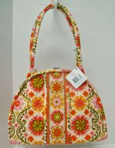 NEW VERA BRADLEY ELOISE FOLKLORIC MSRP $74 NWT LG. KISSLOCK HANDBAG 