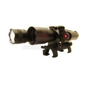   with strobe flashlight and weaver base laser sight: Sports & Outdoors