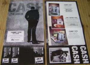 Johnny Cash promo poster flat Legend Box Set two sided  