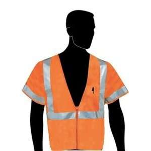 Liberty Glove Hivizgard Class 3 Mesh Safety Vest With Sleeves, Orange 