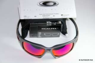NEW OAKLEY SCALPEL Dark Grey / Red Iridium Sunglasses OO9095 04 