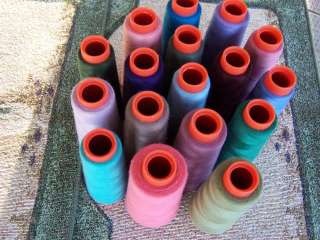   LOT 4. 17 LARGE SPOOLS OF THREAD 100% POLYESTER GREAT BUY!!  