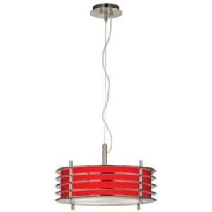  All Red Giclee Glow Louvered Pendant Light: Home 