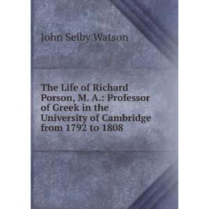   University of Cambridge from 1792 to 1808: John Selby Watson: Books