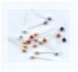   of safe pearl stud earrings made with stiff nylon posts to use on your