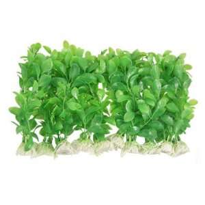   Oval Leaf Plastic Underwater Plants 7 10 Pcs: Pet Supplies
