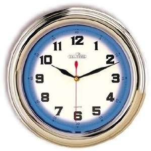    Sterling Silver Neon Wall Clock (Blue Neon): Home & Kitchen