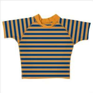  Short Sleeve Rashguard in Car Stripe Size: 12 Month: Baby