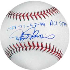  Rafael Palmeiro Autographed MLB Baseball with 1988 91 98 