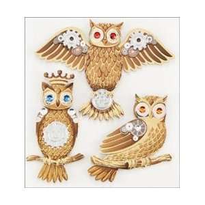   Jolees Steampunk Sticker Owls; 3 Items/Order: Arts, Crafts & Sewing