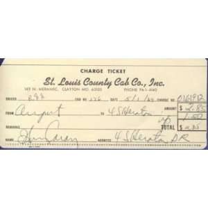  HARRY CARAY Chicago Cubs Signed Charge Ticket PSA DNA 