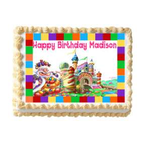 CANDYLAND Edible Cake Image Party Personalized Topper  