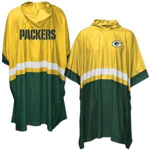  Green Bay Packers Official Team Poncho: Sports & Outdoors