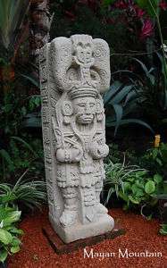 HUGE STONE MAYAN STELA FOR HOME OR GARDEN maya stelae B  