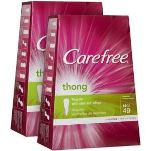  Carefree Thong Pantiliners Unscented 49 ct, 2 ct (Quantity 
