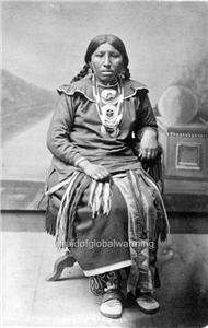 Photo ca 1874 Kansa Indian Woman Seated in Chair  