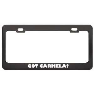 Got Carmela? Career Profession Black Metal License Plate Frame Holder 