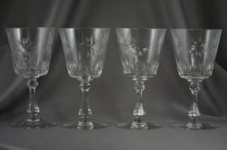 Vintage Cambridge Crystal Star Lot 4 Water Glasses  