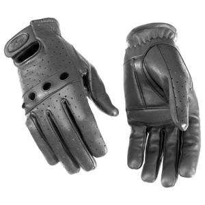  RIVER ROAD STURGIS LEATHER GLOVES (SMALL) (BLACK 