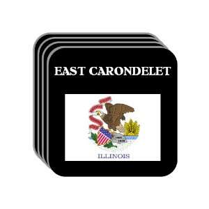 US State Flag   EAST CARONDELET, Illinois (IL) Set of 4 Mini Mousepad 