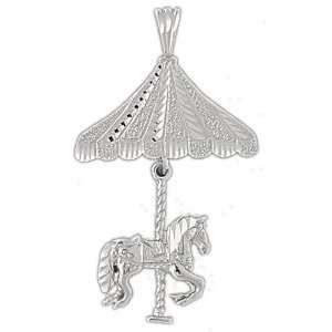   14K White Gold Charm Carousels 3.7   Gram(s) CleverSilver Jewelry