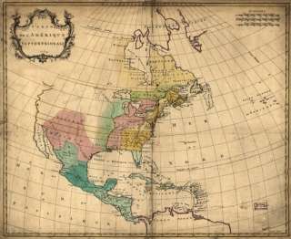 1755 French Map U.S, Canada Mexico & Caribbean  